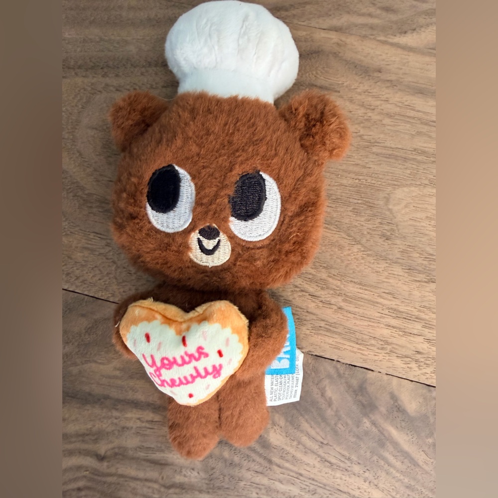 BarkBox Small Dog Plush Squeaky Toys Set Bear + Crinkle Worm - Picture 2 of 7